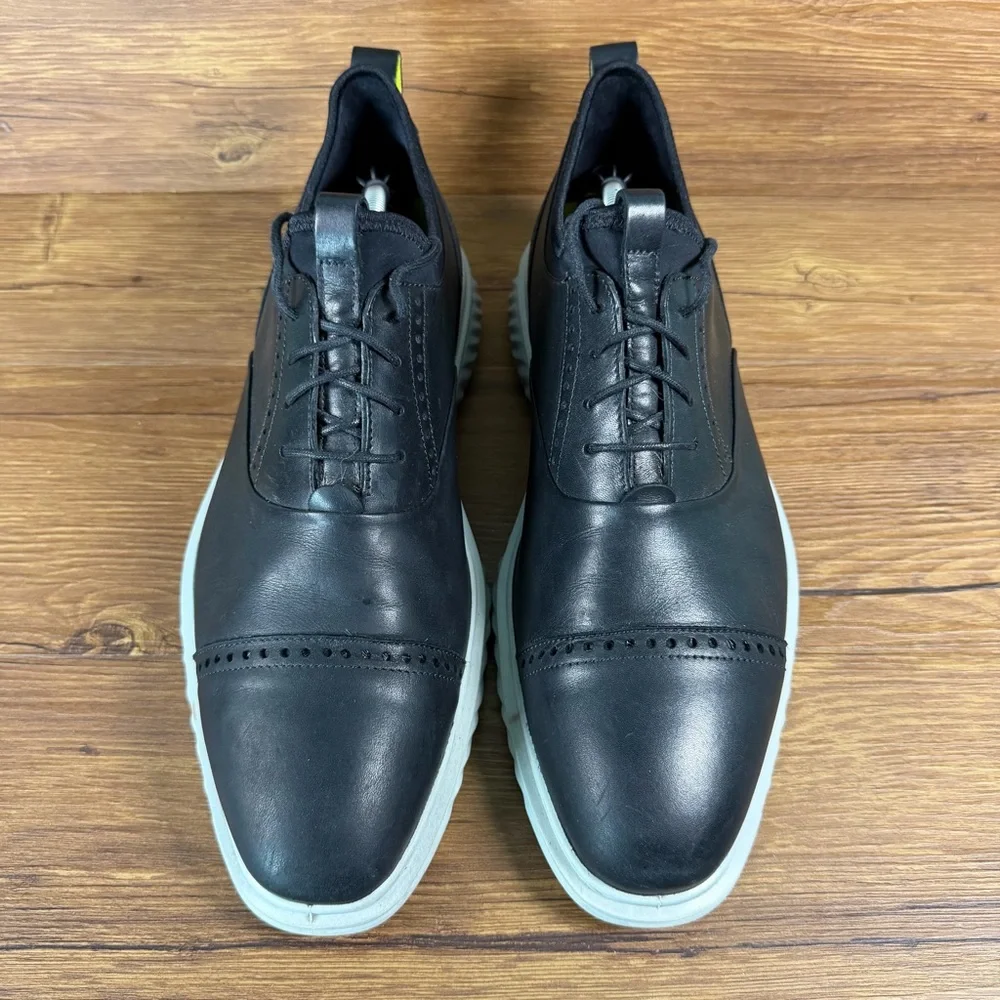 ECCO Men's ST.1 Hybrid Lite Black Leather Cap Toe Shoes Size‎ 12 (46) Sneakers